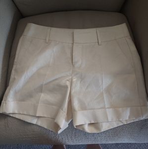EUC Jennifer Lopez Cream Shimmer Shorts